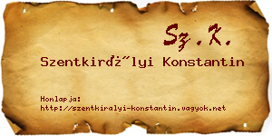 Szentkirályi Konstantin névjegykártya